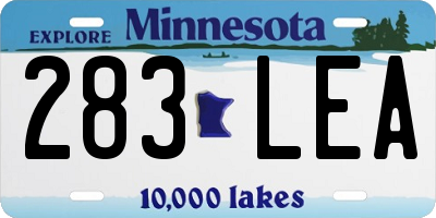 MN license plate 283LEA