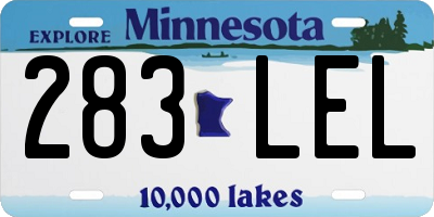 MN license plate 283LEL