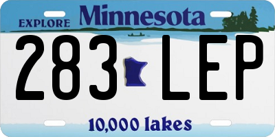 MN license plate 283LEP