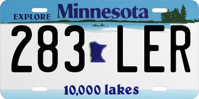 MN license plate 283LER