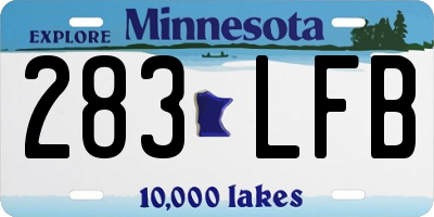 MN license plate 283LFB