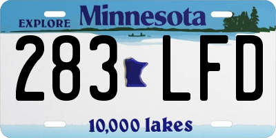 MN license plate 283LFD