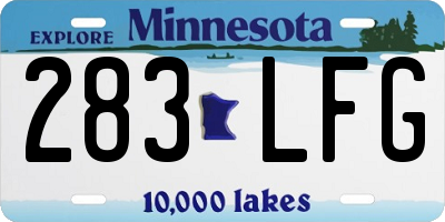 MN license plate 283LFG