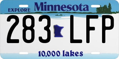 MN license plate 283LFP