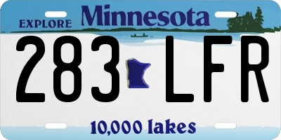 MN license plate 283LFR