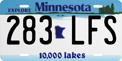 MN license plate 283LFS