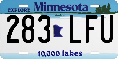 MN license plate 283LFU