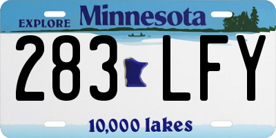 MN license plate 283LFY