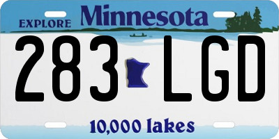 MN license plate 283LGD