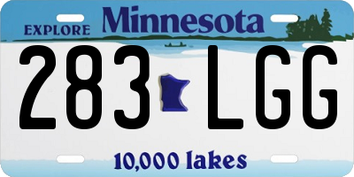 MN license plate 283LGG