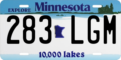 MN license plate 283LGM