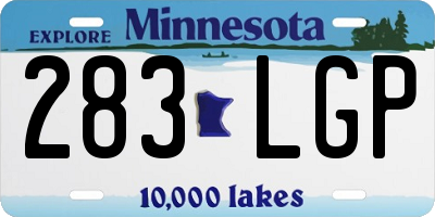 MN license plate 283LGP