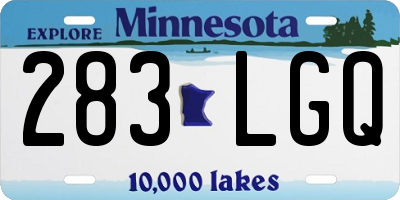 MN license plate 283LGQ