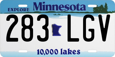 MN license plate 283LGV