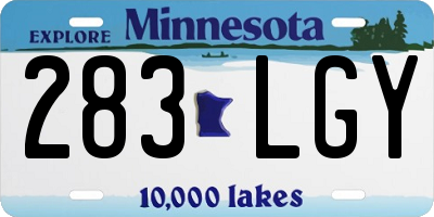MN license plate 283LGY