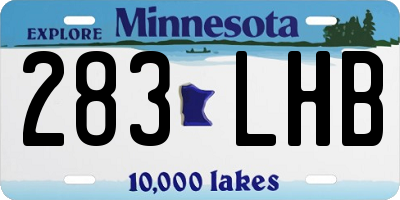 MN license plate 283LHB