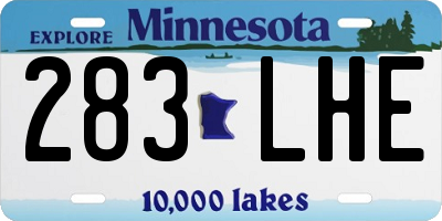MN license plate 283LHE