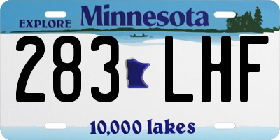 MN license plate 283LHF