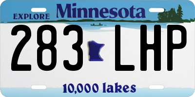 MN license plate 283LHP