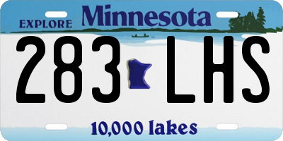 MN license plate 283LHS