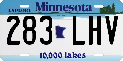 MN license plate 283LHV