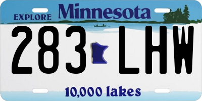 MN license plate 283LHW