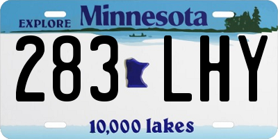 MN license plate 283LHY