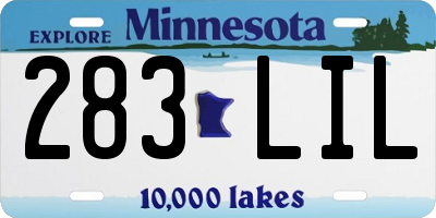 MN license plate 283LIL