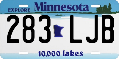 MN license plate 283LJB