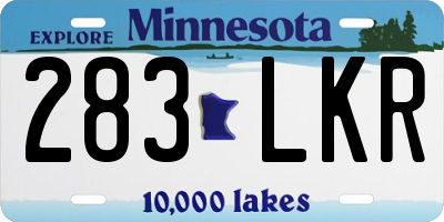 MN license plate 283LKR