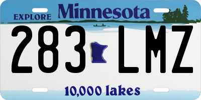 MN license plate 283LMZ