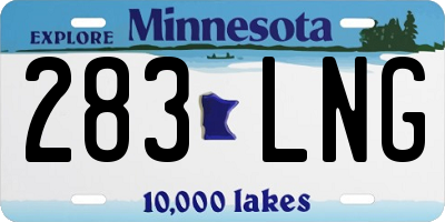 MN license plate 283LNG