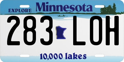 MN license plate 283LOH