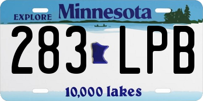 MN license plate 283LPB