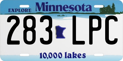 MN license plate 283LPC