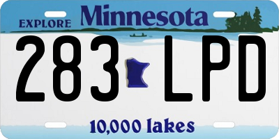 MN license plate 283LPD