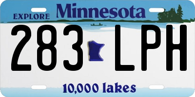 MN license plate 283LPH