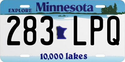 MN license plate 283LPQ
