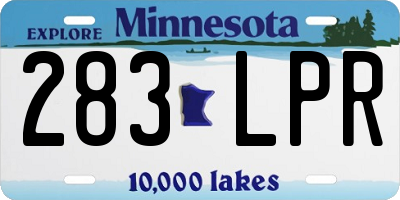 MN license plate 283LPR