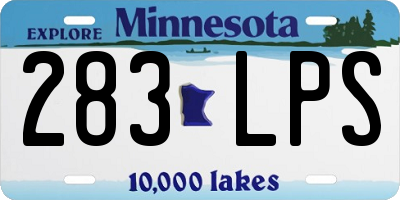 MN license plate 283LPS