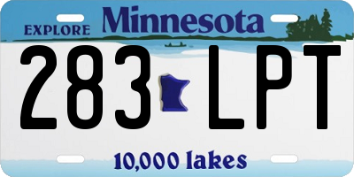 MN license plate 283LPT