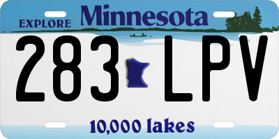 MN license plate 283LPV