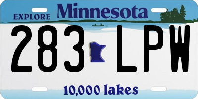 MN license plate 283LPW