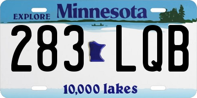 MN license plate 283LQB