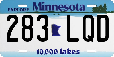 MN license plate 283LQD