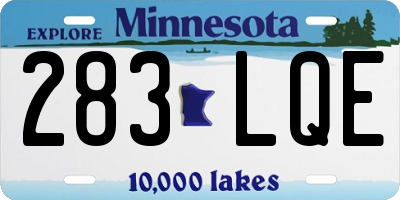 MN license plate 283LQE