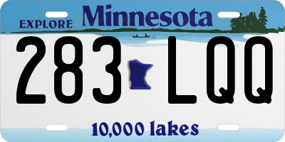 MN license plate 283LQQ