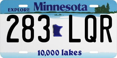 MN license plate 283LQR