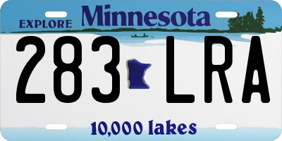 MN license plate 283LRA
