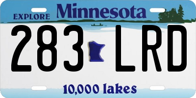 MN license plate 283LRD